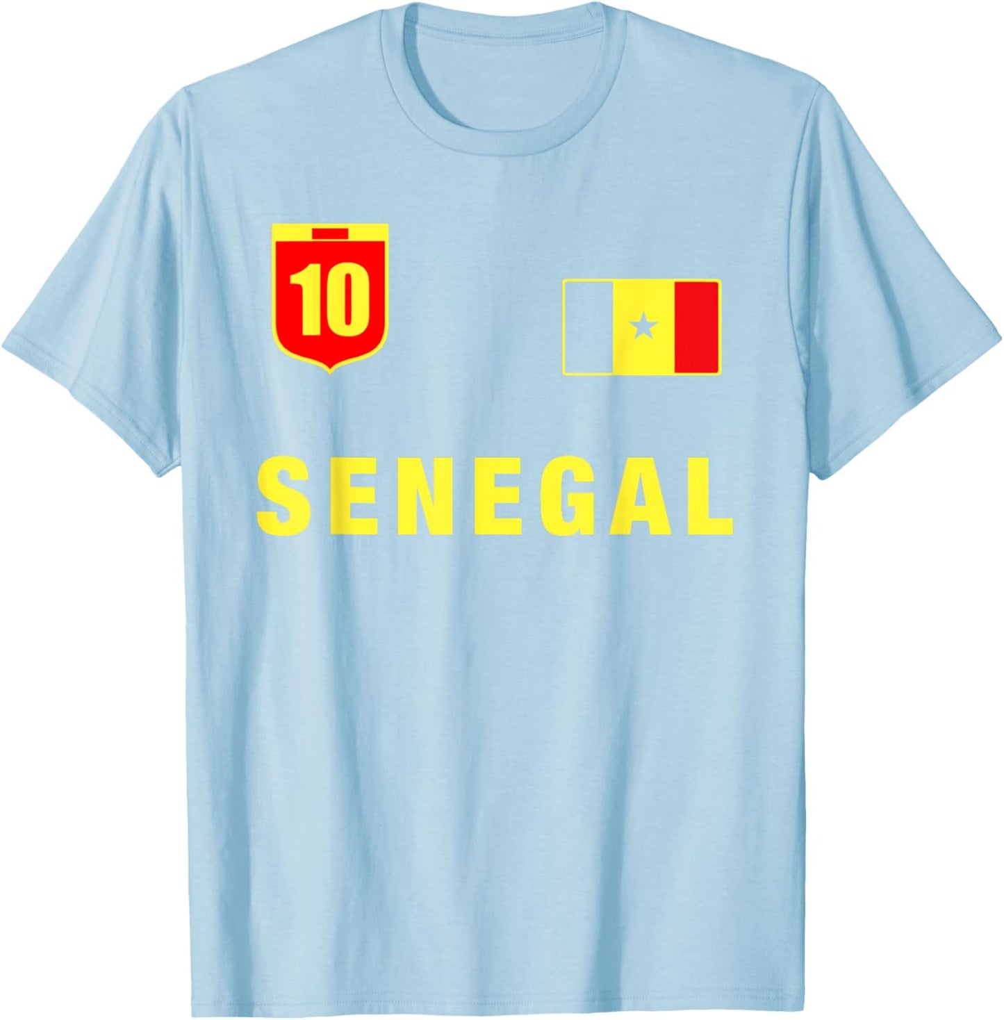 Senegal Outfit Senegal Clothing Green Senegal Design T-Shirt - T-Shirt | Light Blue