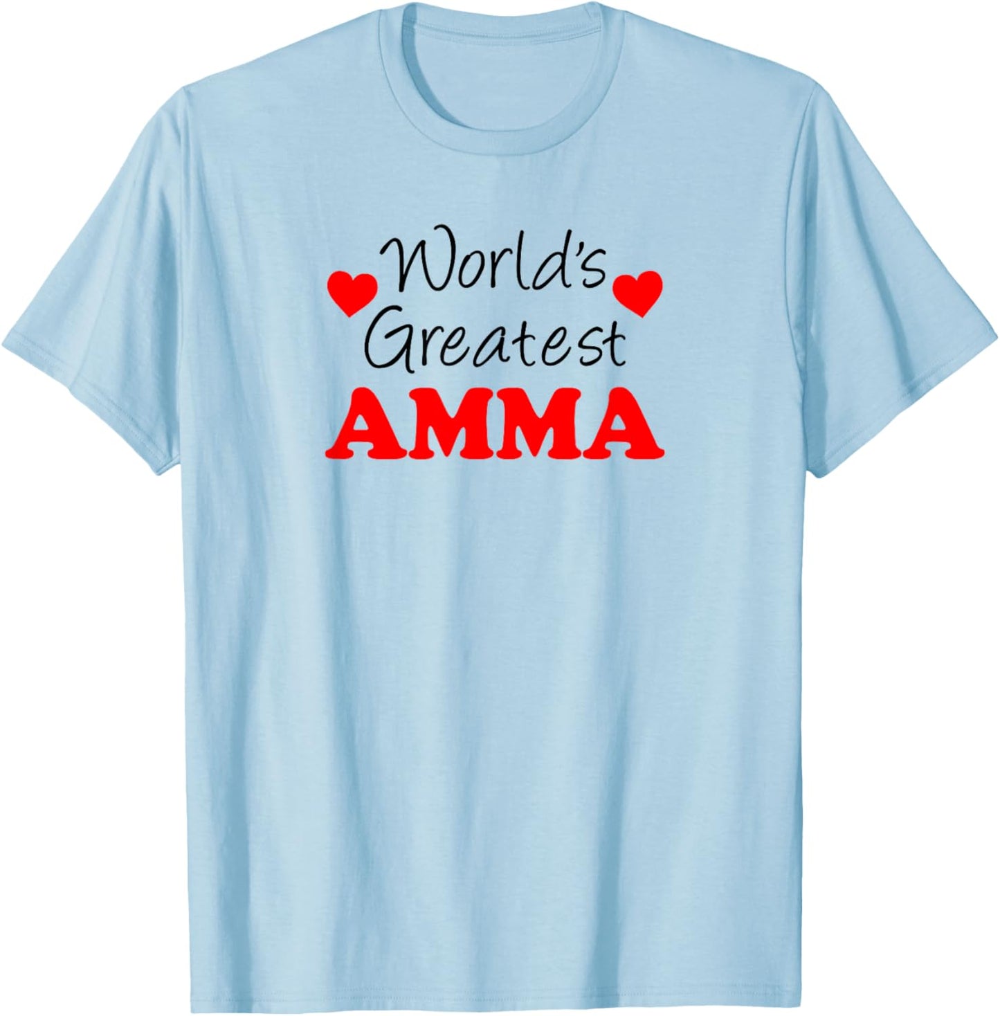 World's Greatest Amma Icelandic Grandmother T-Shirt - T-Shirt | Light Blue