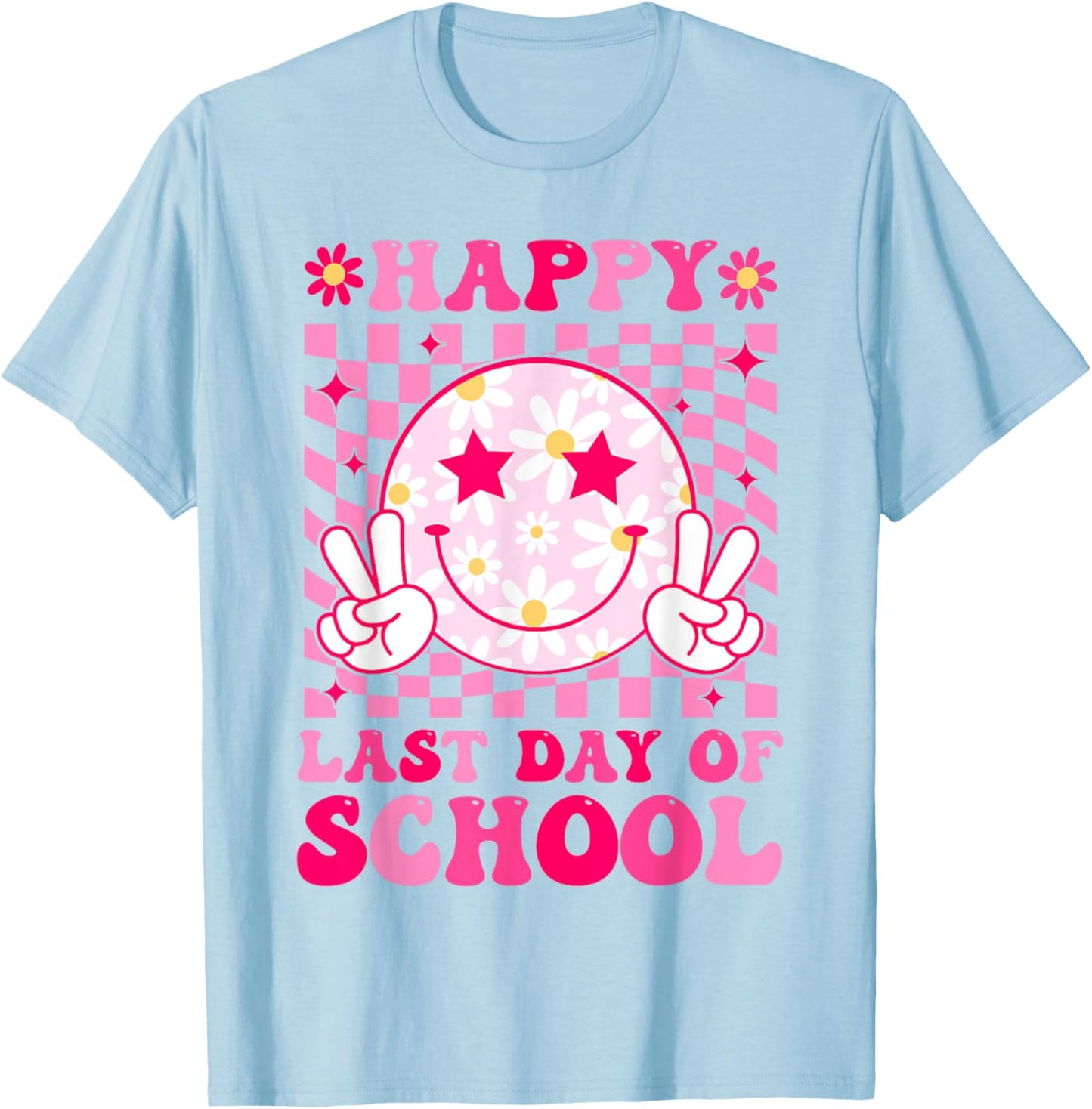 Happy Last Day of School Teacher Boys Girls Kids Graduation T-Shirt - T-Shirt | Light Blue