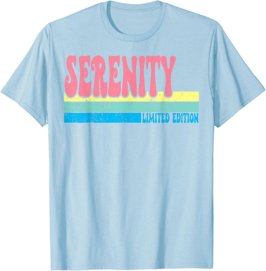 SERENITY Name Personalized Cute Idea Groovy Women SERENITY T-Shirt - T-Shirt | Light Blue