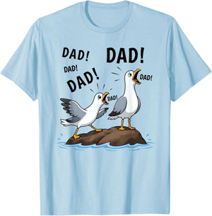 Papa Möwe Funny Daddy Möwen Vatertag Humor Cool T-Shirt - T-Shirt | Light Blue