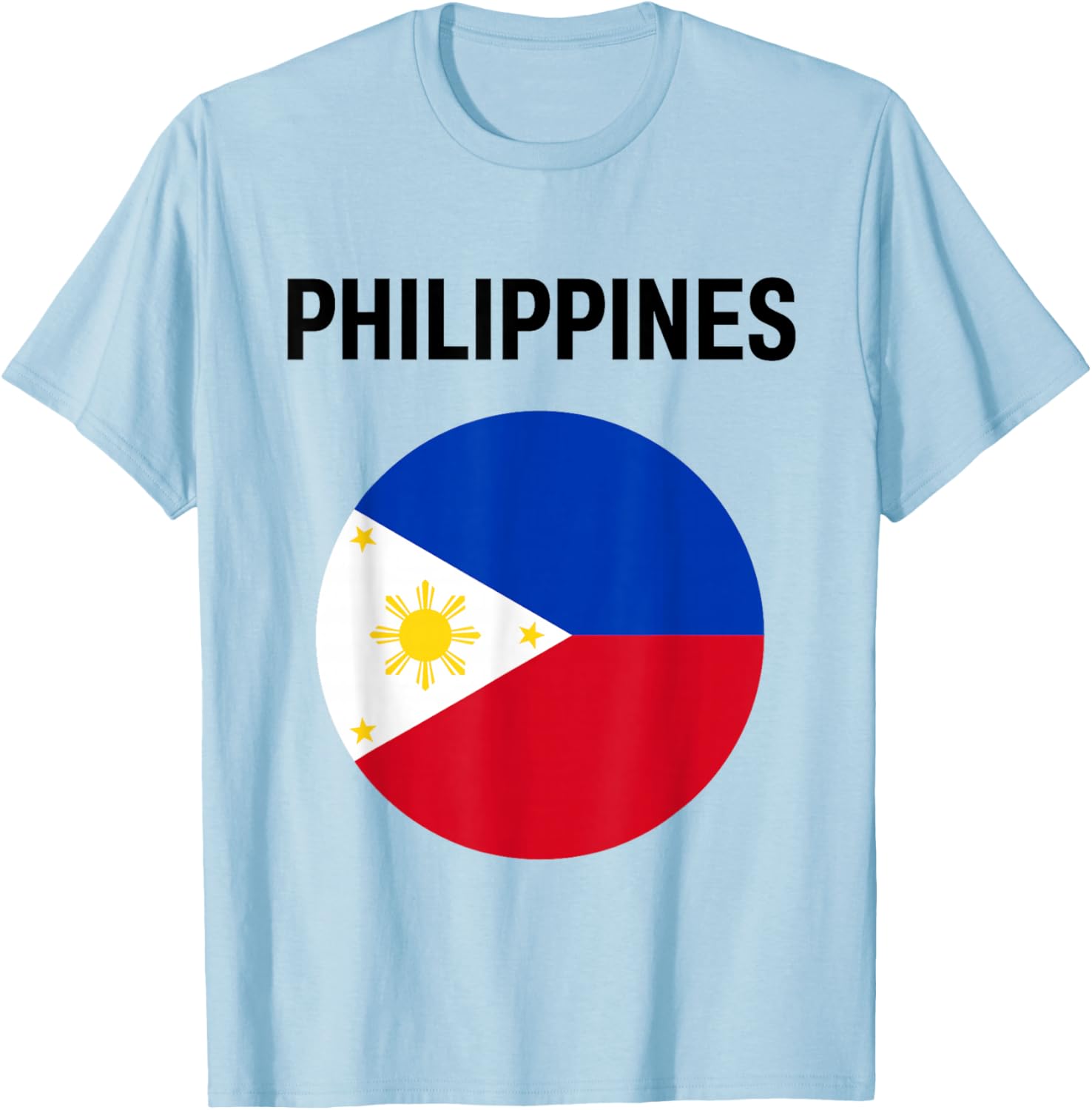 Philippines Flag Modern T-Shirt - T-Shirt | Light Blue