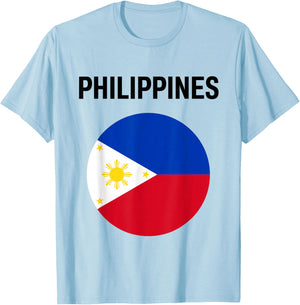 Philippines Flag Modern T-Shirt - T-Shirt | Light Blue