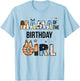 Mama of The Birthday Girl Party Blue Dog Lover Matching T-Shirt - T-Shirt | Light Blue
