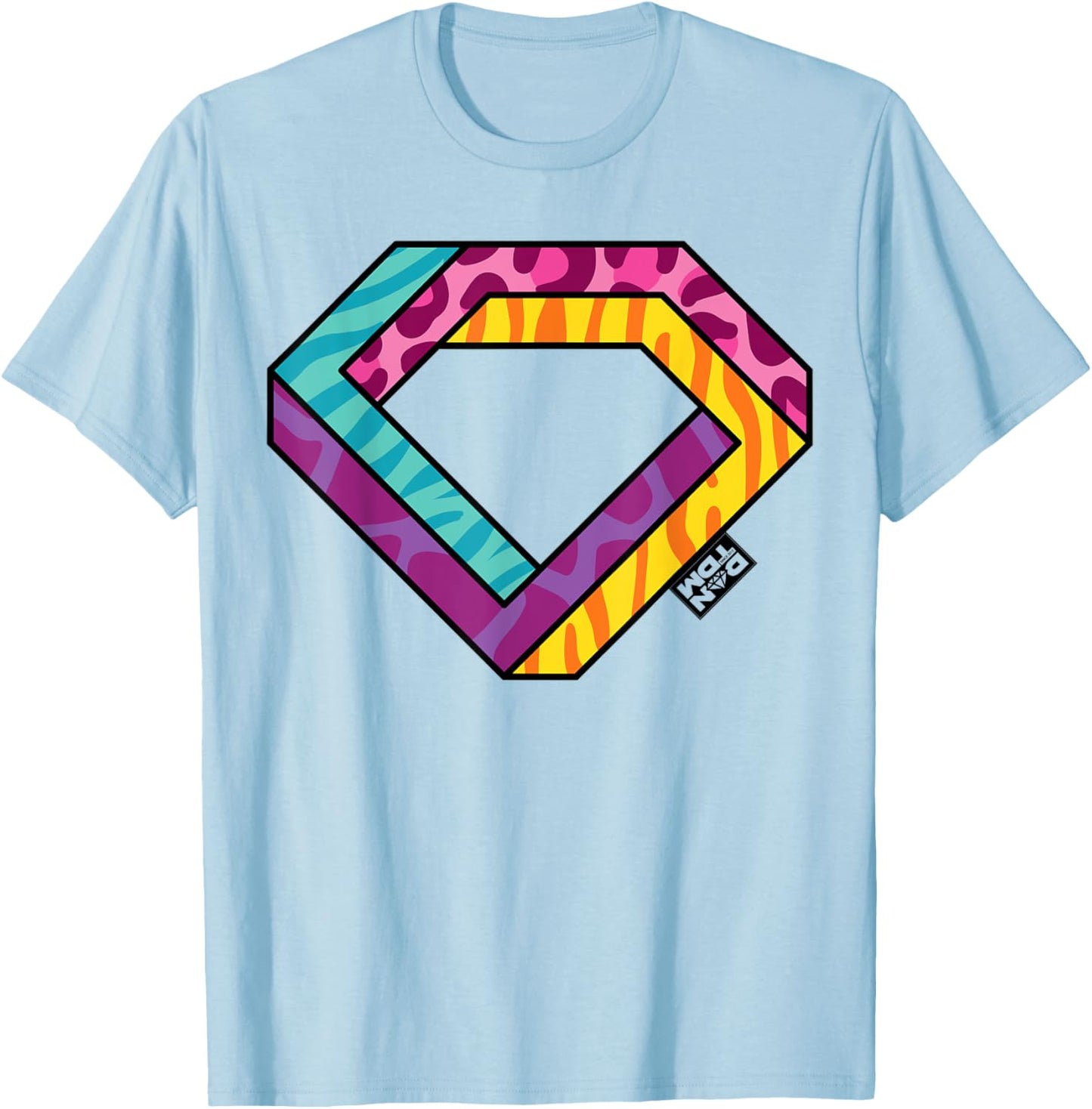 DanTDM Retro Fill Large T-Shirt - T-Shirt | Light Blue