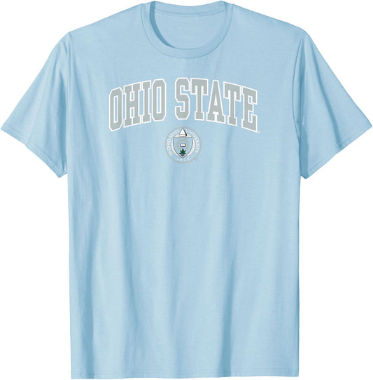 Ohio State Buckeyes Heritage Collection Arch Over Red T-Shirt - T-Shirt | Light Blue