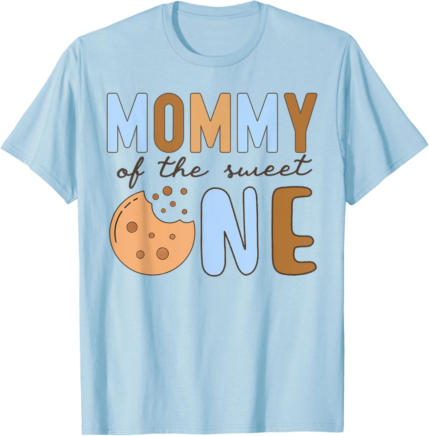 Mommy Of The Sweet One Cookies and Milk 1st Birthday Family T-Shirt - T-Shirt | Light Blue