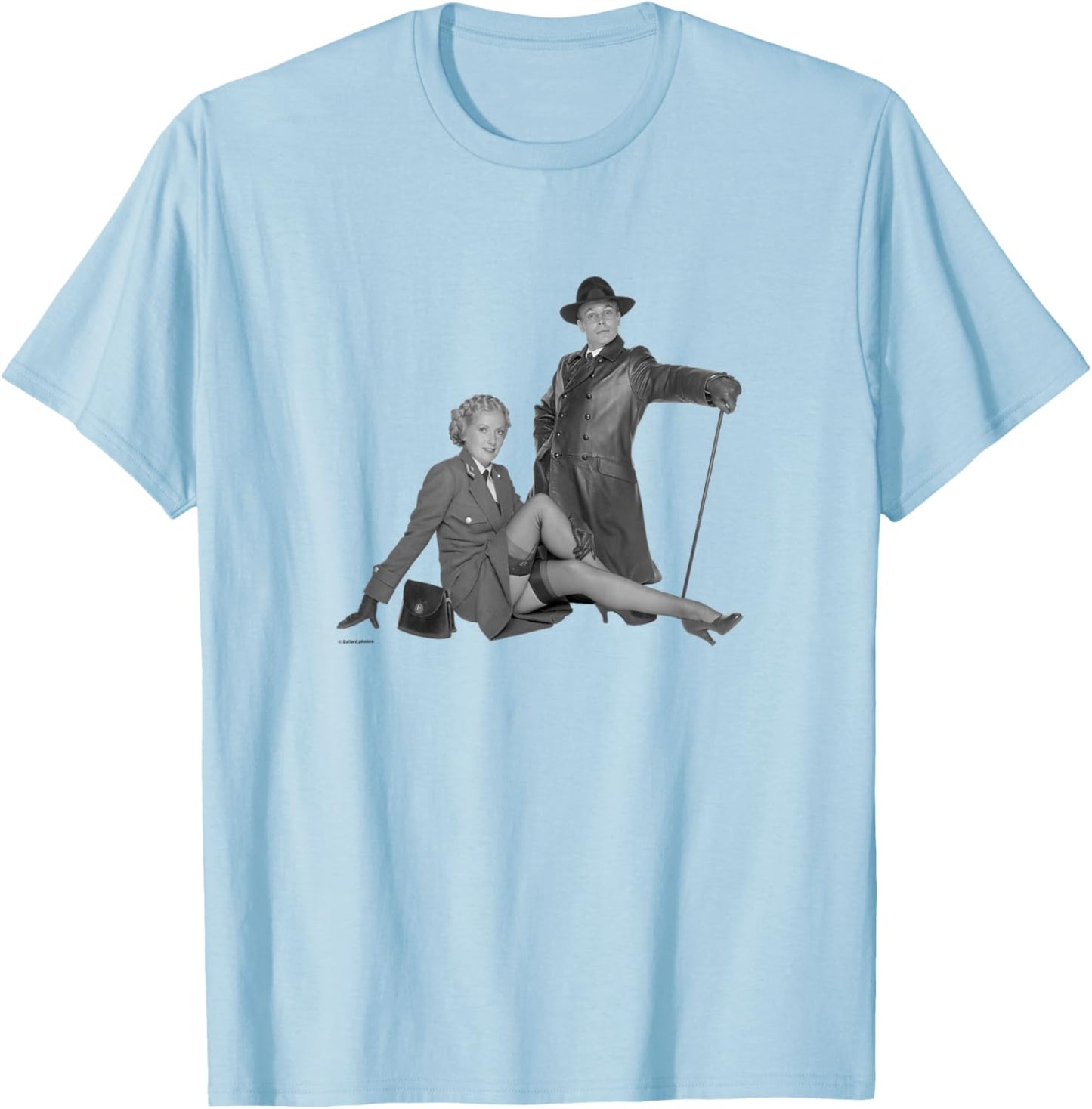 Kim Hartman Richard Gibson 'Allo 'Allo By Allan Ballard T-Shirt - T-Shirt | Light Blue