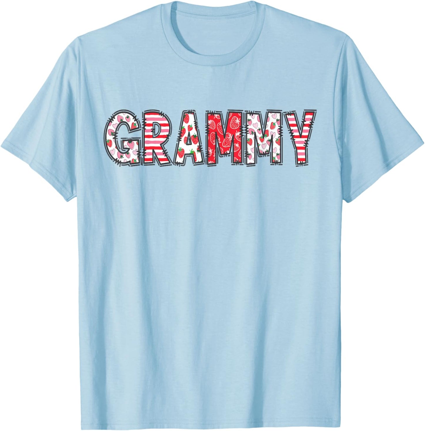 GRAMMY Of The Berry First Birthday Strawberry Family Party T-Shirt - T-Shirt | Light Blue