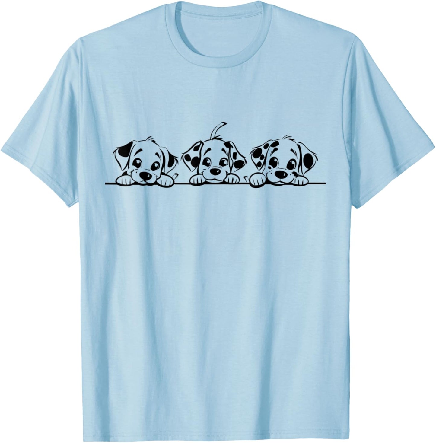 3 Cute Dalmatian Dogs Puppy Pet Animal Men Women Funny Dog T-Shirt - T-Shirt | Light Blue