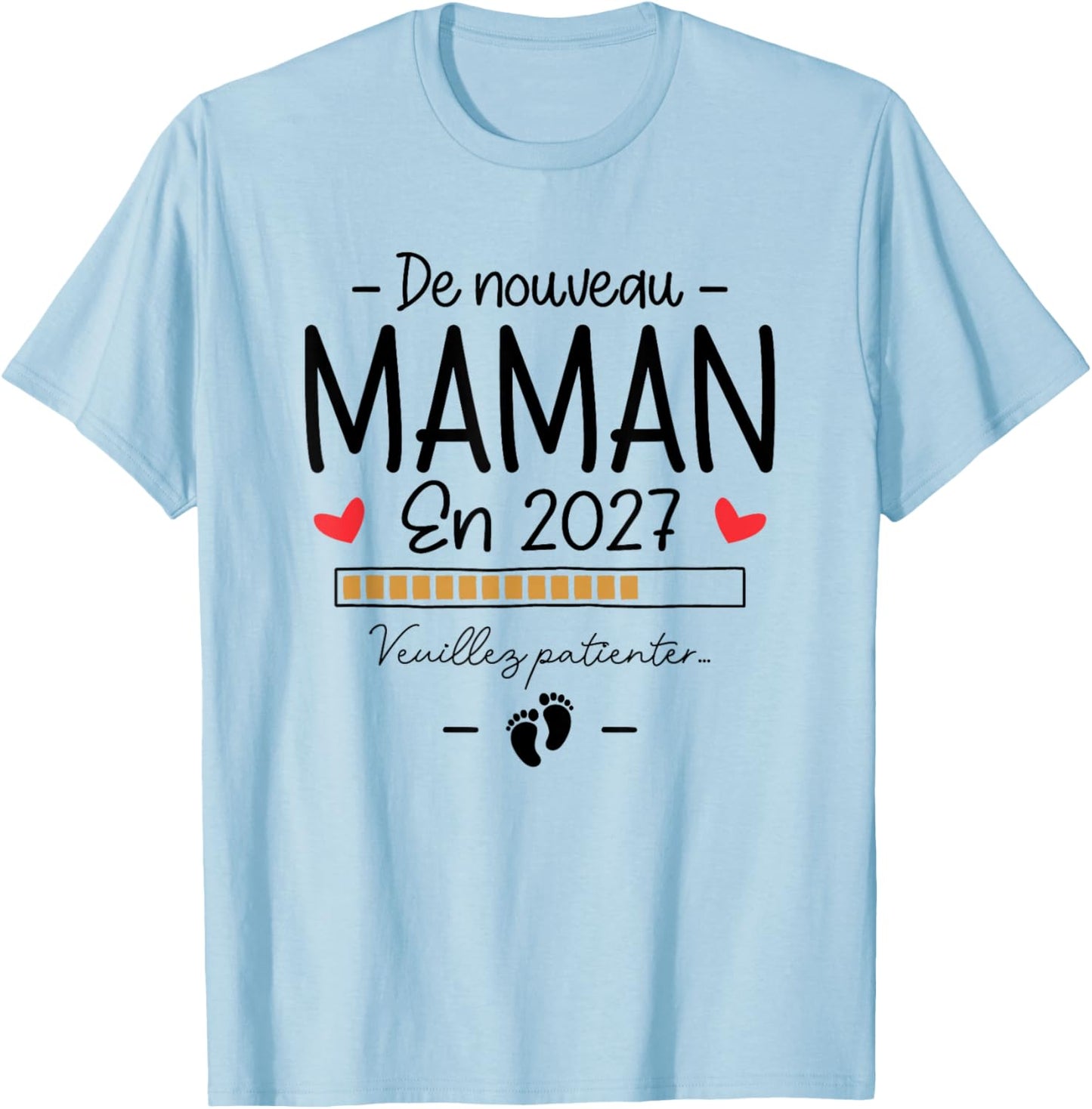 De Nouveau Maman 2027 - Annonce Grossesse pour la 2ème Fois T-Shirt - T-Shirt | Light Blue