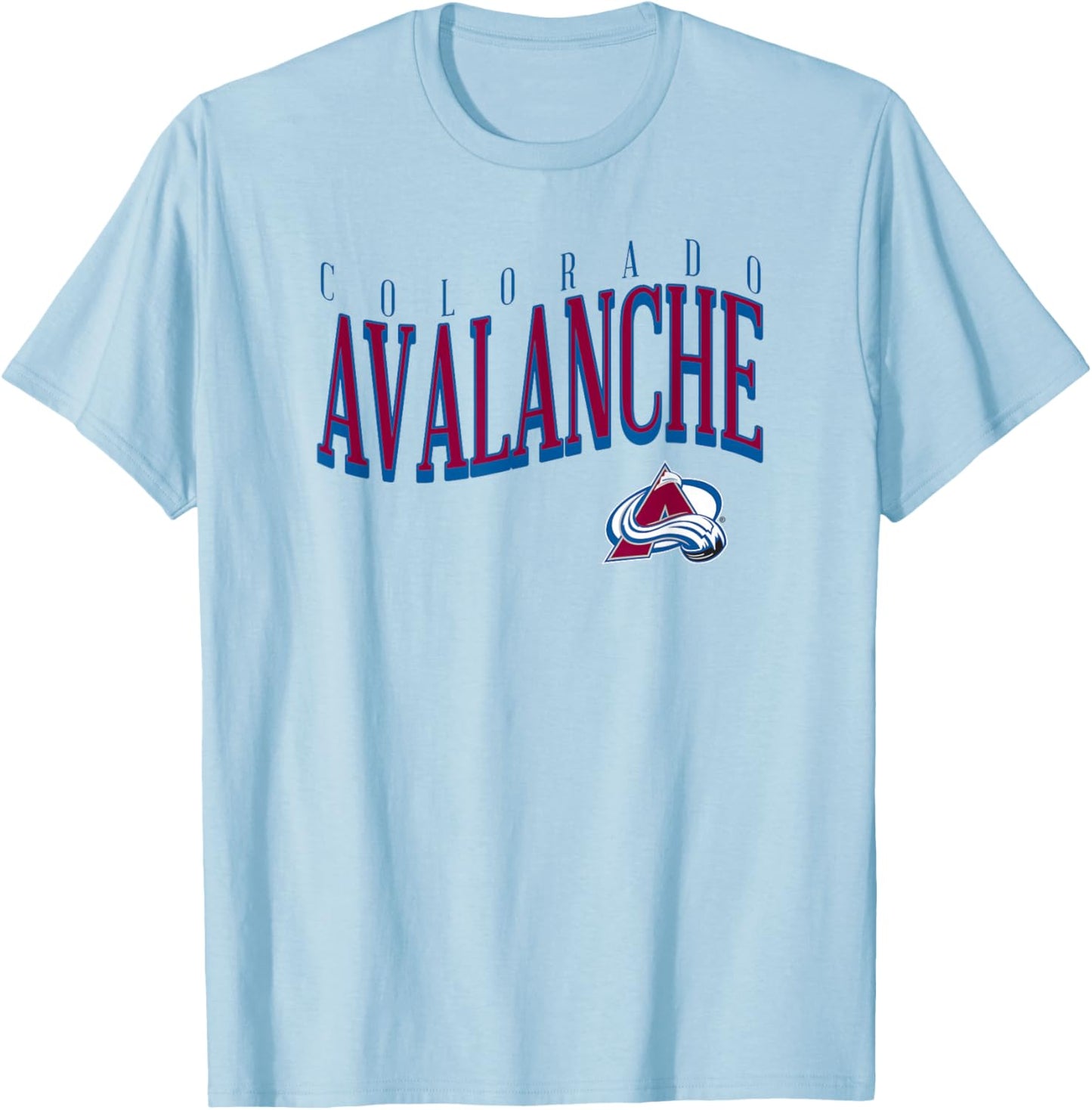 Colorado Avalanche Wave Heather Gray NHL Officially Licensed T-Shirt - T-Shirt | Light Blue