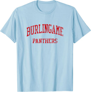 Burlingame High School HS Burlingame CA Vintage Sports T-Shirt - T-Shirt | Light Blue