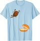 Burger Jumping Into Bun Funny Fast Food Joke Boys Youth Kids T-Shirt - T-Shirt | Light Blue