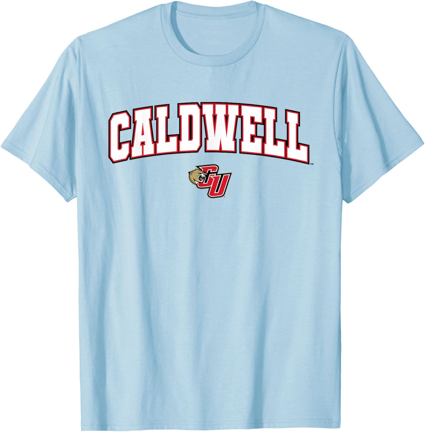 Caldwell University Cougars Arch Logo T-Shirt - T-Shirt | Light Blue