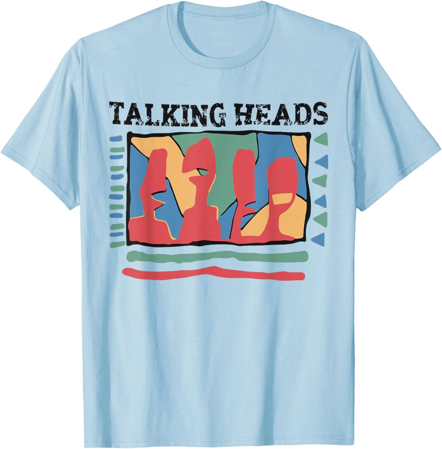 Talking Heads Yellow Retro Graphic T-Shirt - T-Shirt | Light Blue