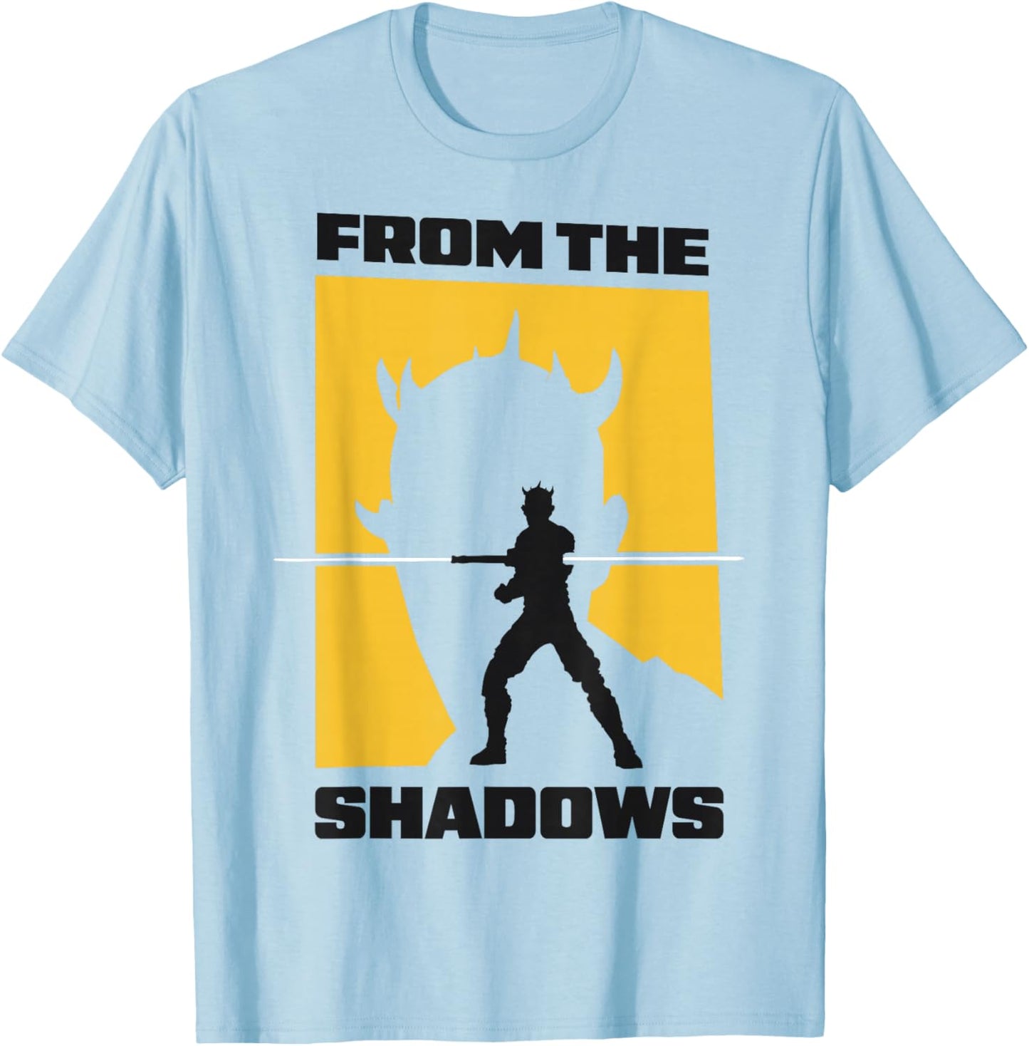 Star Wars Maul Shadow Lord from The Shadows Two Silhouettes T-Shirt - T-Shirt | Light Blue