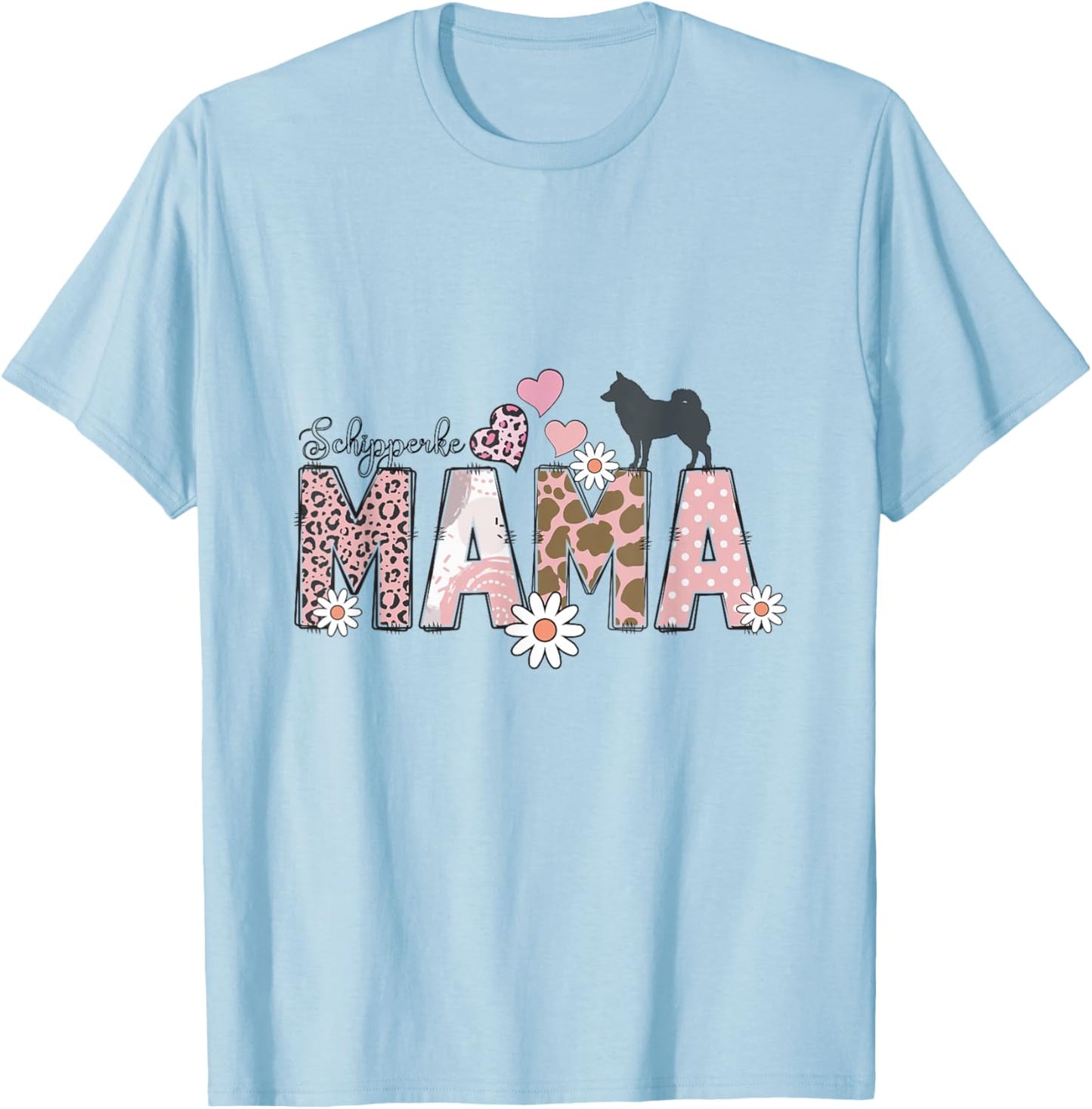 Schipperke Dog T-Shirt - T-Shirt | Light Blue
