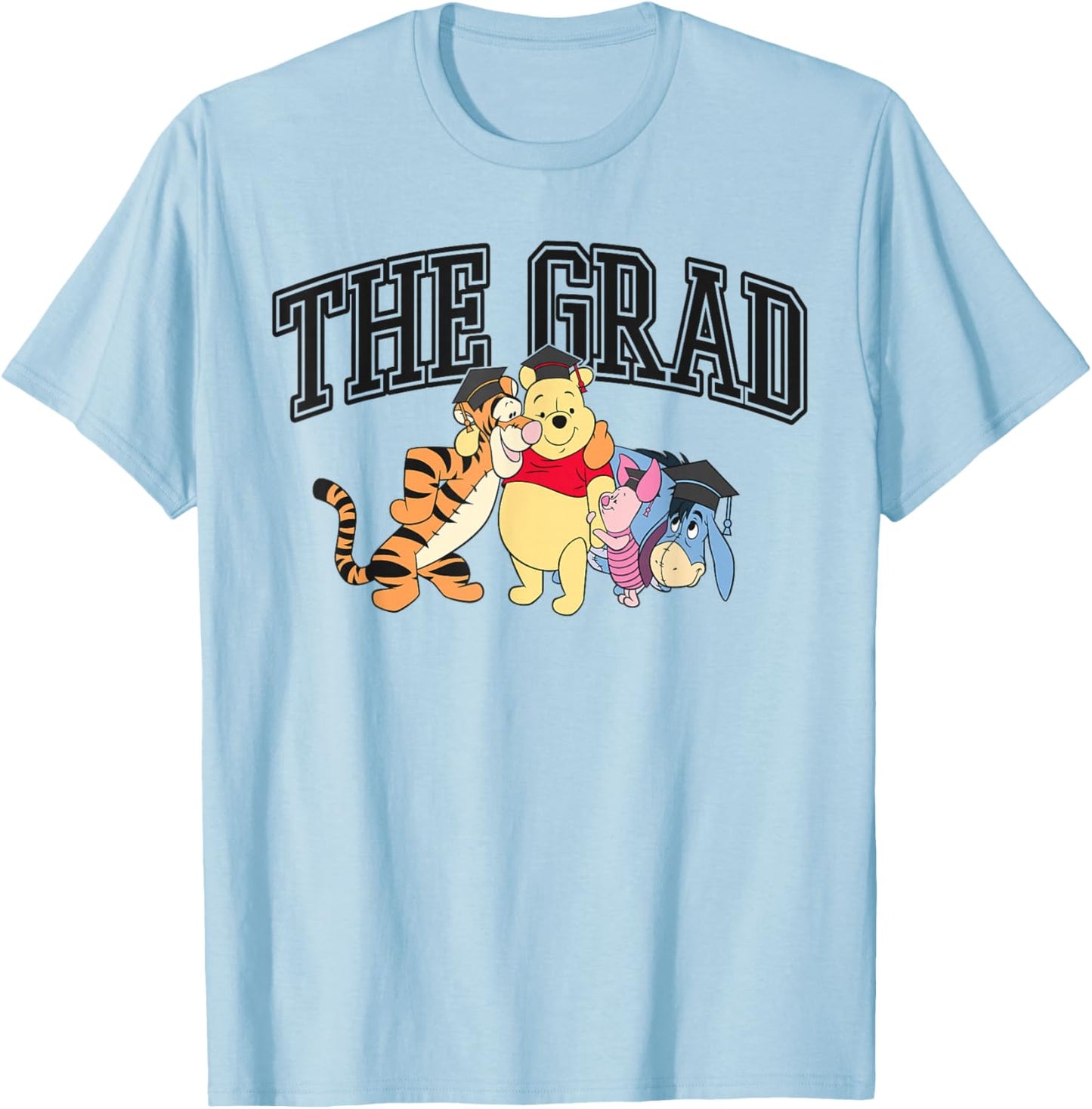 Disney Winnie the Pooh Graduation The Grad Group Portrait T-Shirt - T-Shirt | Light Blue