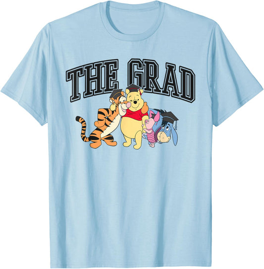 Disney Winnie the Pooh Graduation The Grad Group Portrait T-Shirt - T-Shirt | Light Blue