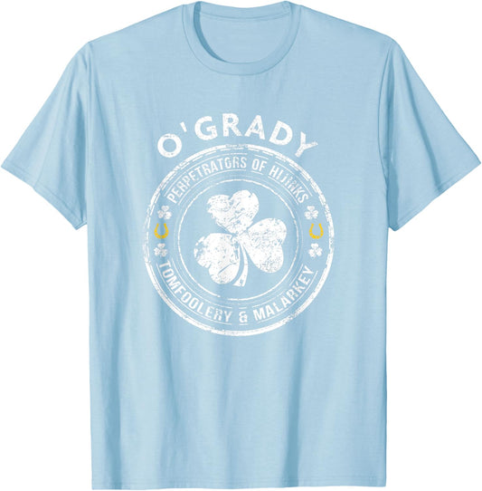 O'Grady Irish Family Name T-Shirt - T-Shirt | Light Blue
