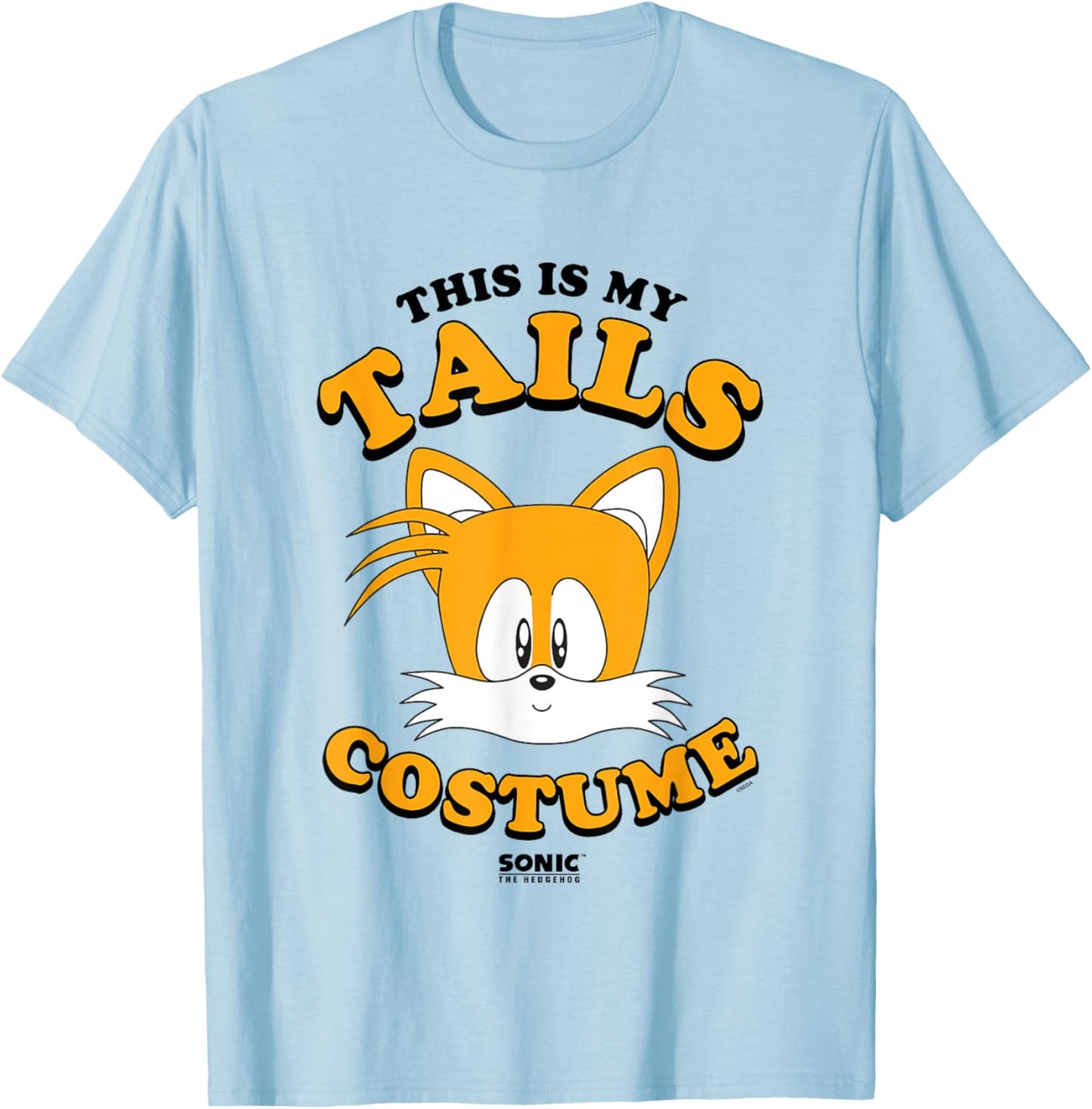 Sonic The Hedgehog Halloween This Is My Tails Retro Costume T-Shirt - T-Shirt | Light Blue