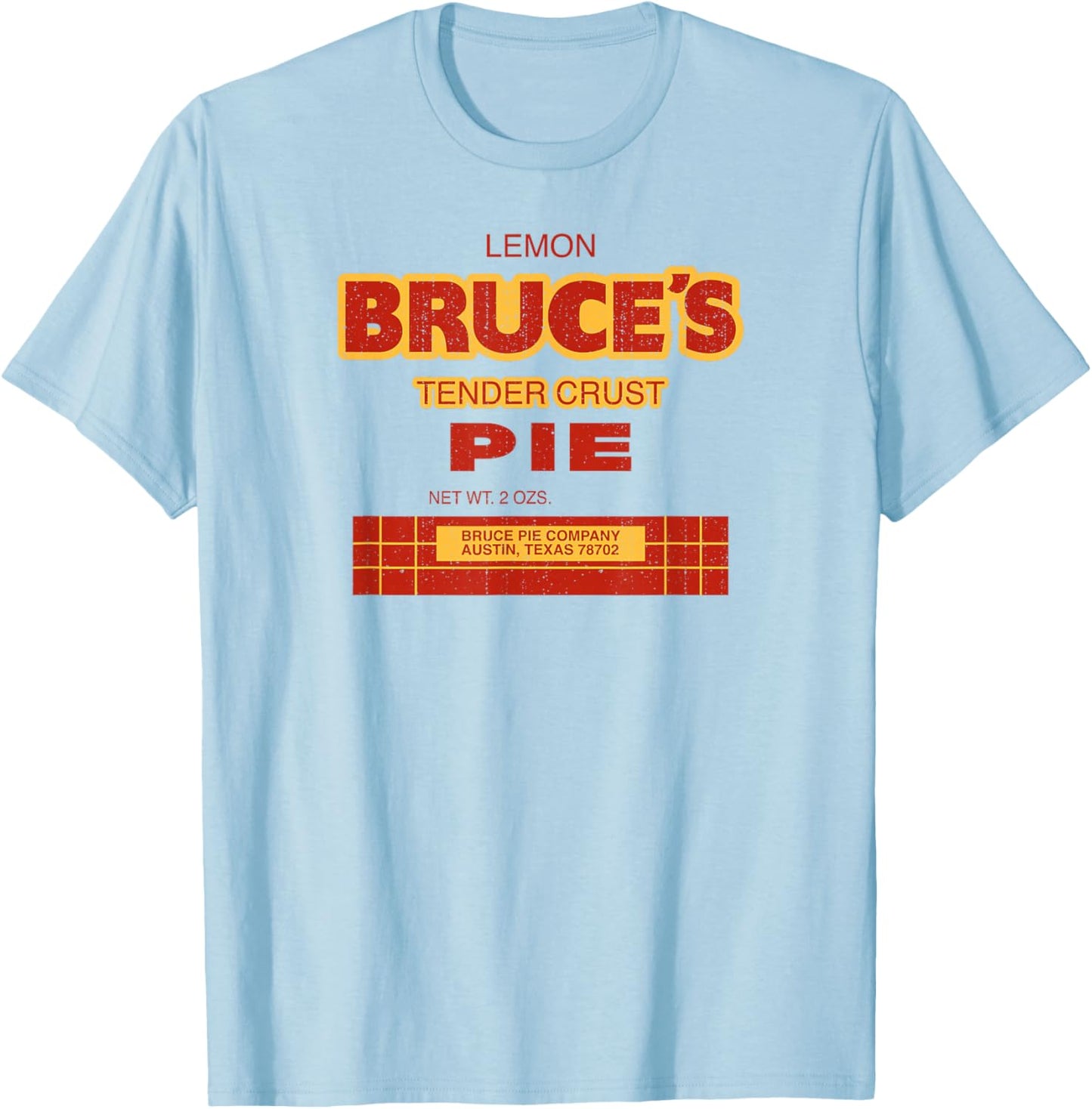 Vintage Texas Culture Local Favorite Bruce's Pies Austin TX T-Shirt - T-Shirt | Light Blue