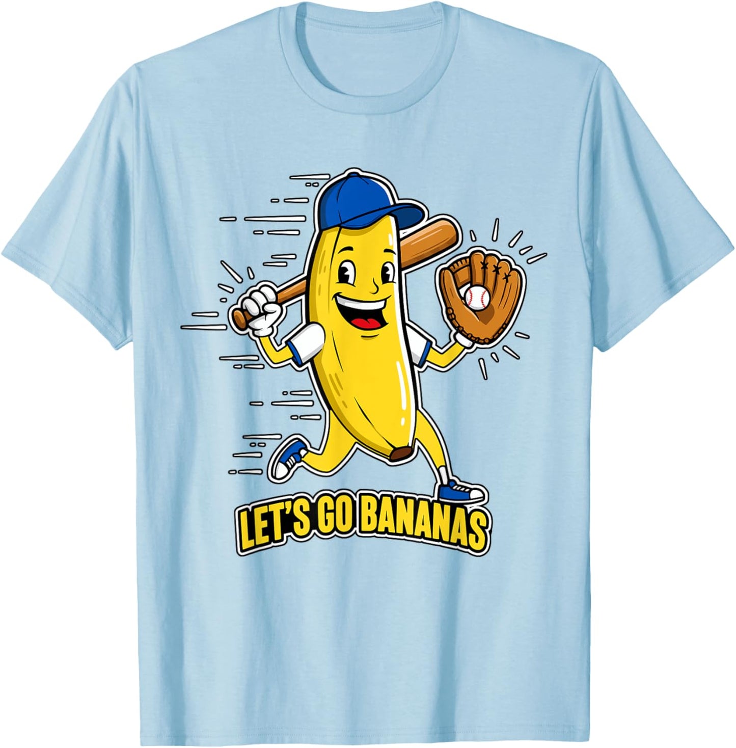 Funny Banana Shirts Gift Fruit Lovers Boys Lets Go Bananas T-Shirt - T-Shirt | Light Blue