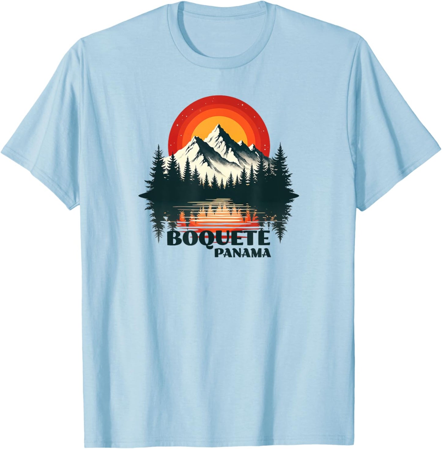 Boquete Panama Scenic Mountain Adventure Outdoor Design T-Shirt - T-Shirt | Light Blue