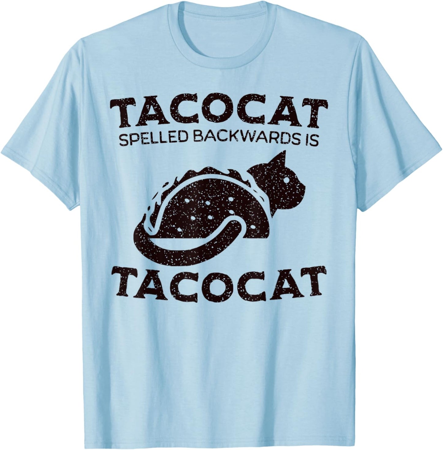 Tacocat Spelled Backward Is Tacocat Cat And Taco Lover Men Women T-Shirt - T-Shirt | Light Blue