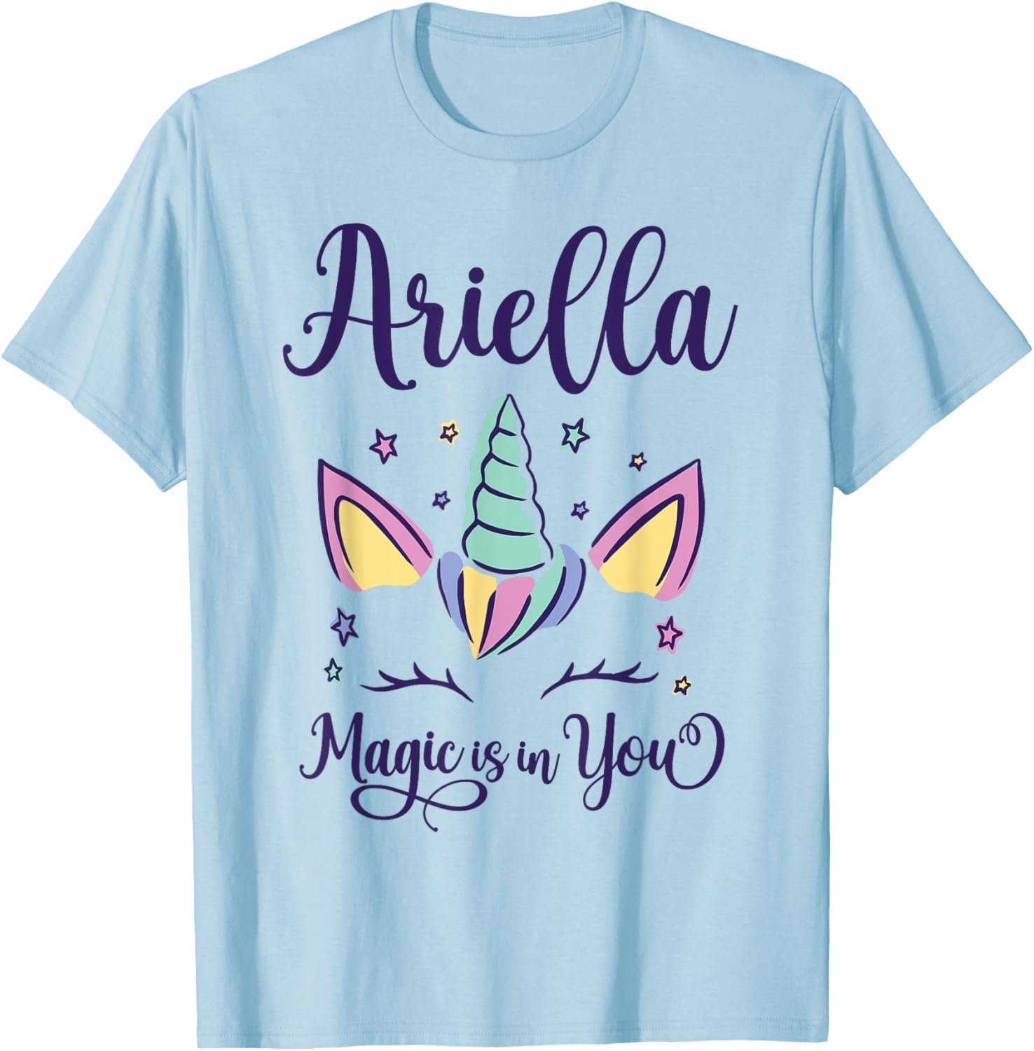 First Name Ariella Personalized I Love Ariella T-Shirt - T-Shirt | Light Blue