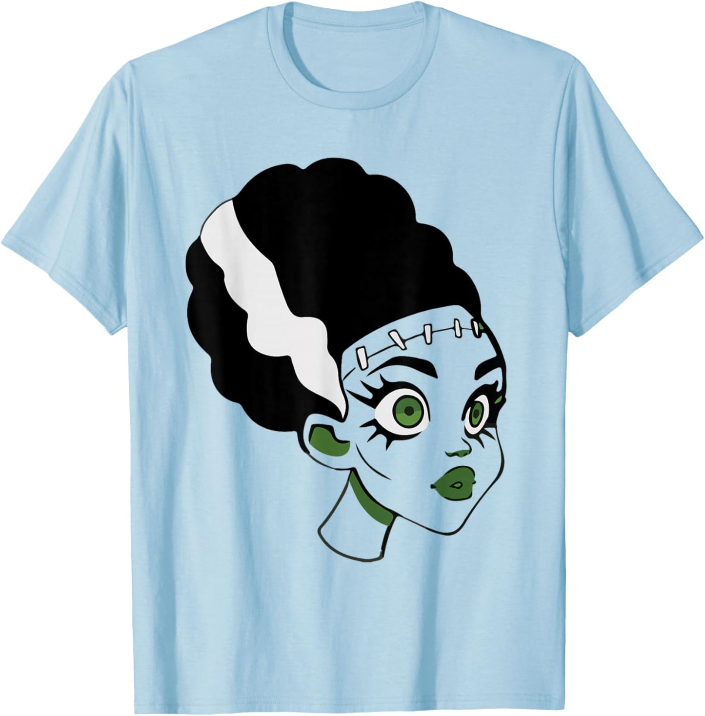 Frankenstein's Bride Monster Halloween Costume T-Shirt - T-Shirt | Light Blue