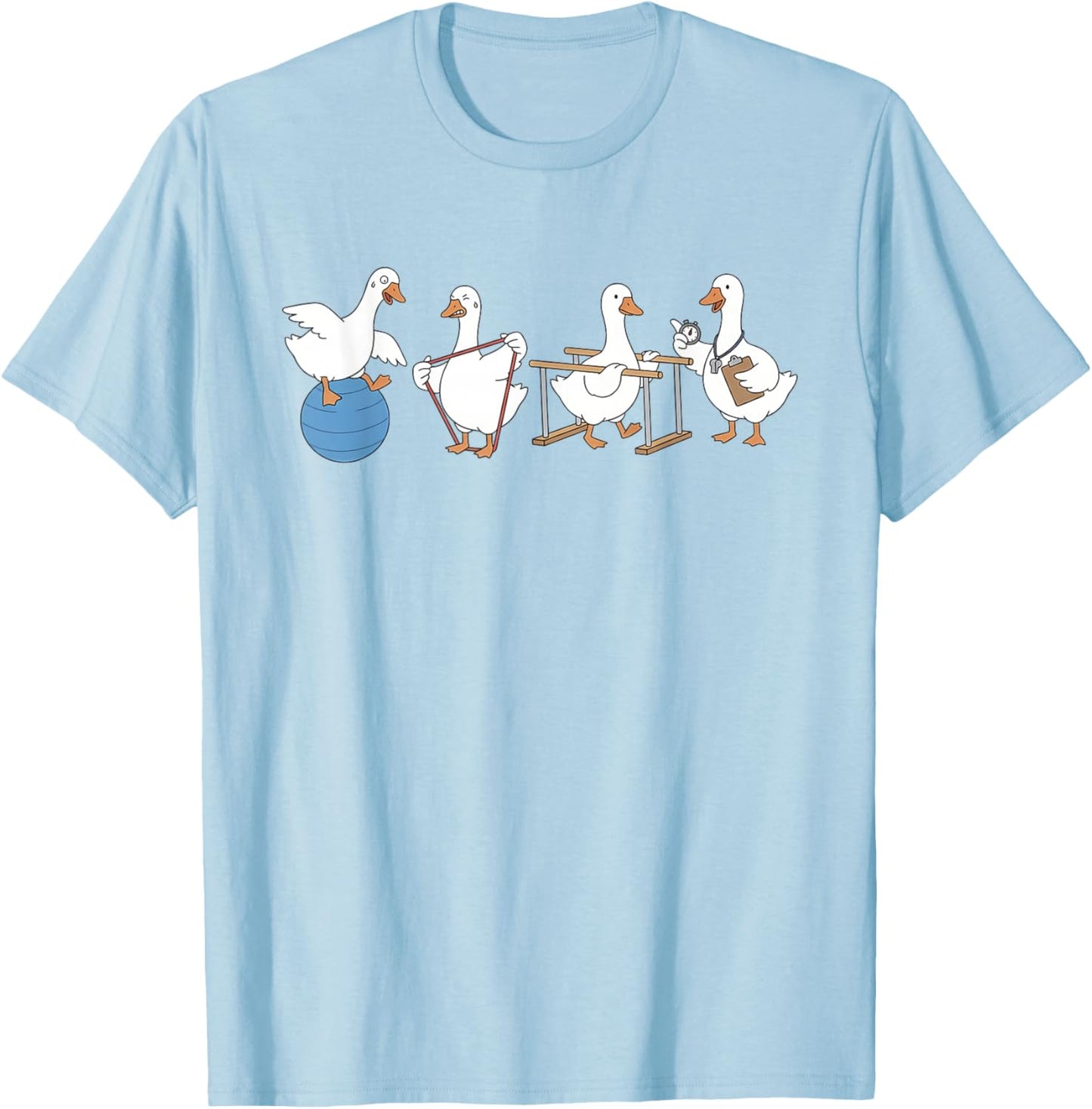 Funny Goose Physical Therapy Rehab Medical PT PTA T-Shirt - T-Shirt | Light Blue