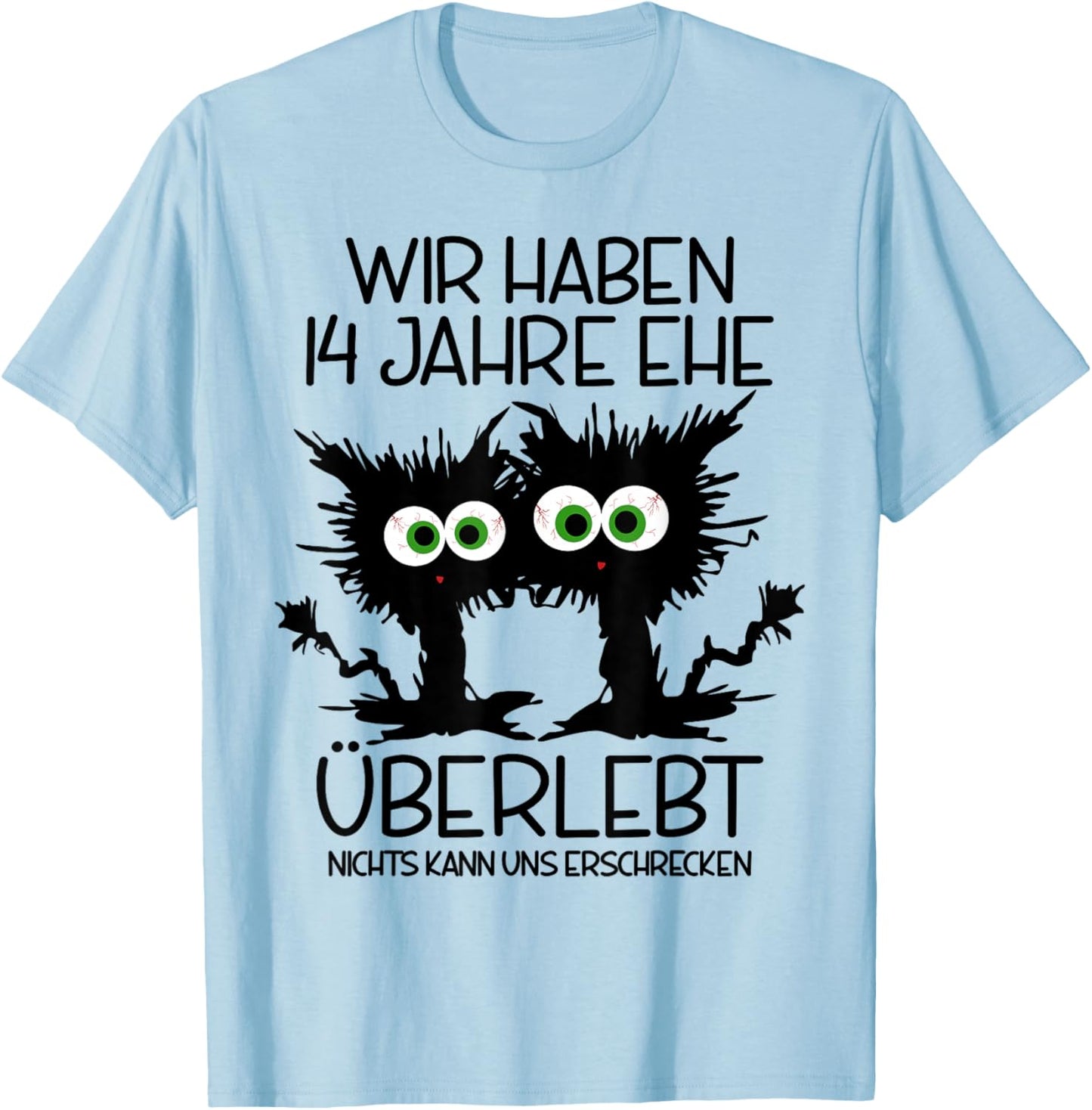 14. Hochzeitstag Elfenbeinhochzeit Ehe 14 Jahre Verheiratet T-Shirt - T-Shirt | Light Blue