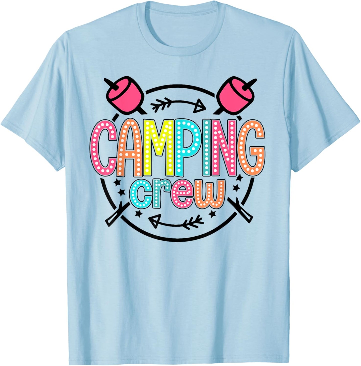 Family Camper Group Camping Crew Camping Matching T-Shirt - T-Shirt | Light Blue