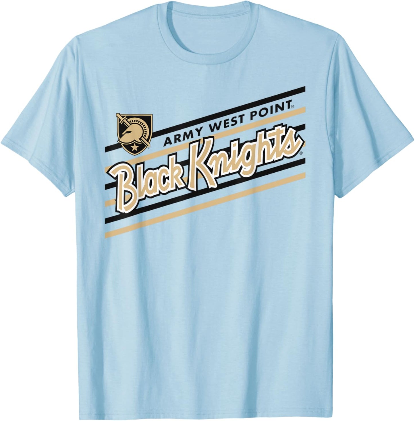 Army Black Knights Retro Performer Gray Officially Licensed T-Shirt - T-Shirt | Light Blue