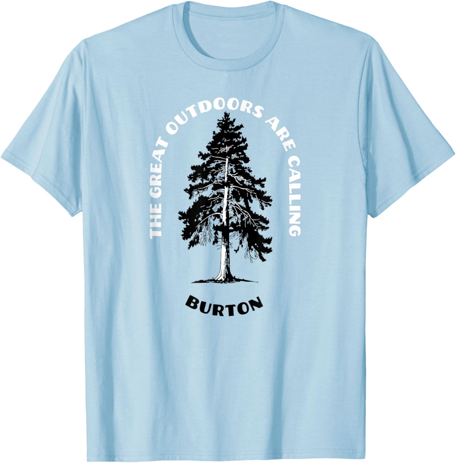 Burton The Great Outdoors Are Calling Tree Nature T-Shirt - T-Shirt | Light Blue