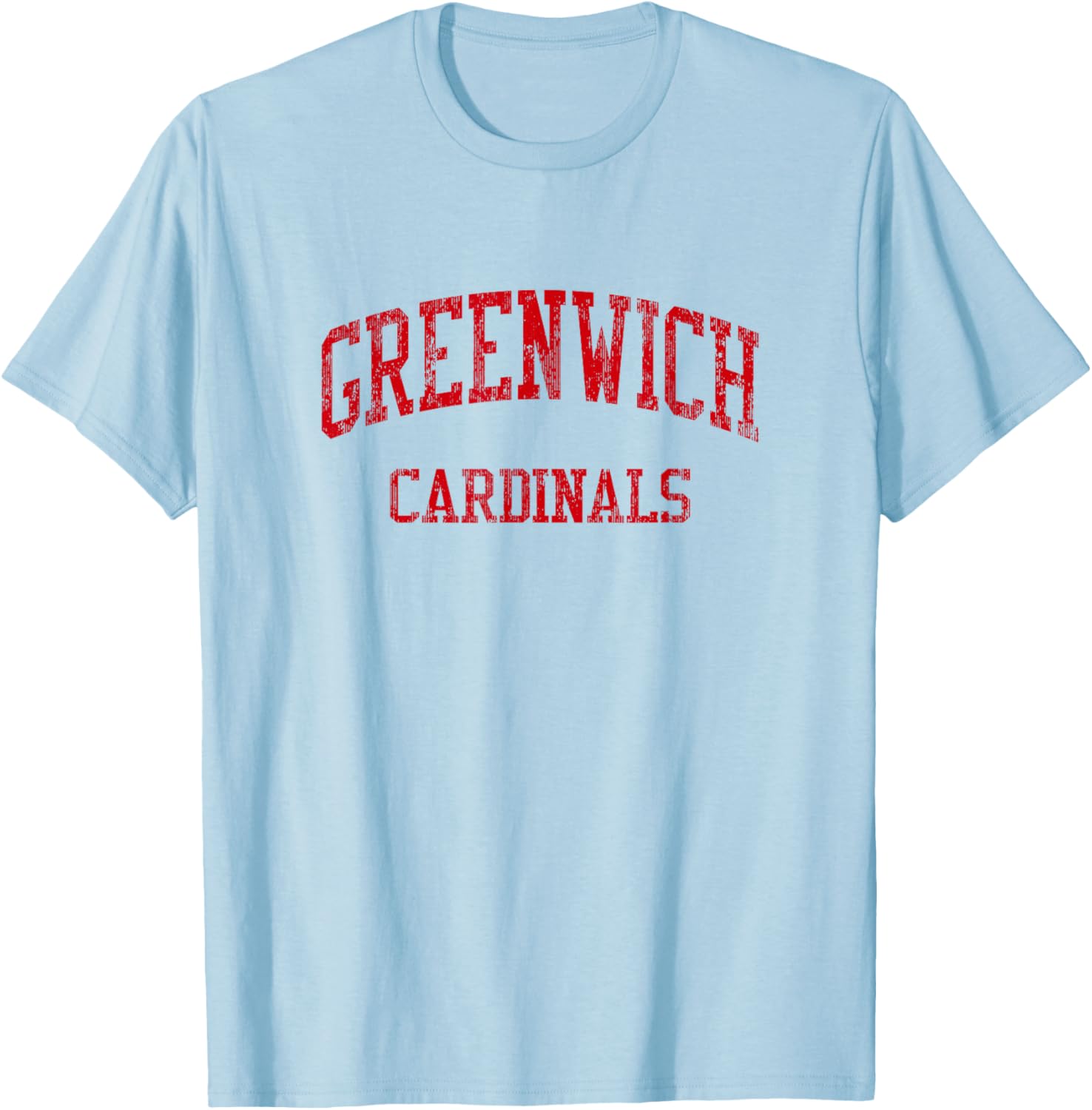 Greenwich High School HS Greenwich CT Vintage Sports T-Shirt - T-Shirt | Light Blue