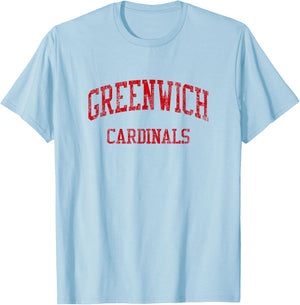 Greenwich High School HS Greenwich CT Vintage Sports T-Shirt - T-Shirt | Light Blue