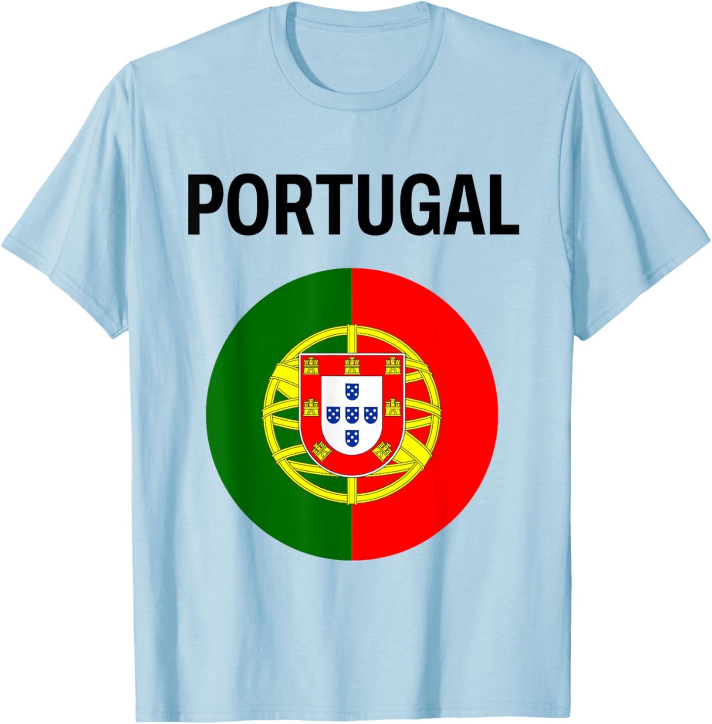 Portugal Flag Modern T-Shirt - T-Shirt | Light Blue