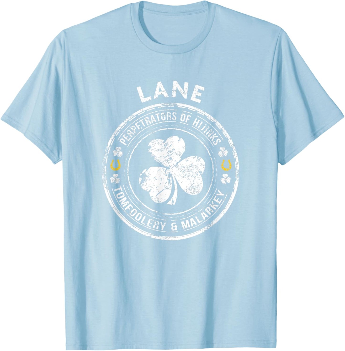 Lane Irish Family Name T-Shirt - T-Shirt | Light Blue