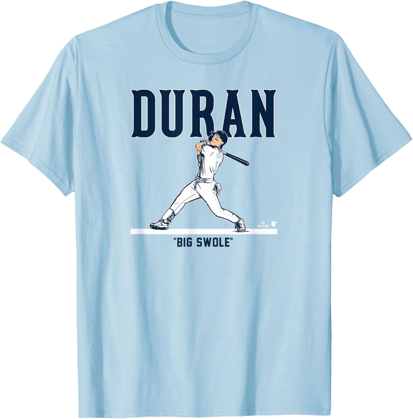Jarren Duran - Big Swole - Boston Baseball T-Shirt - T-Shirt | Light Blue