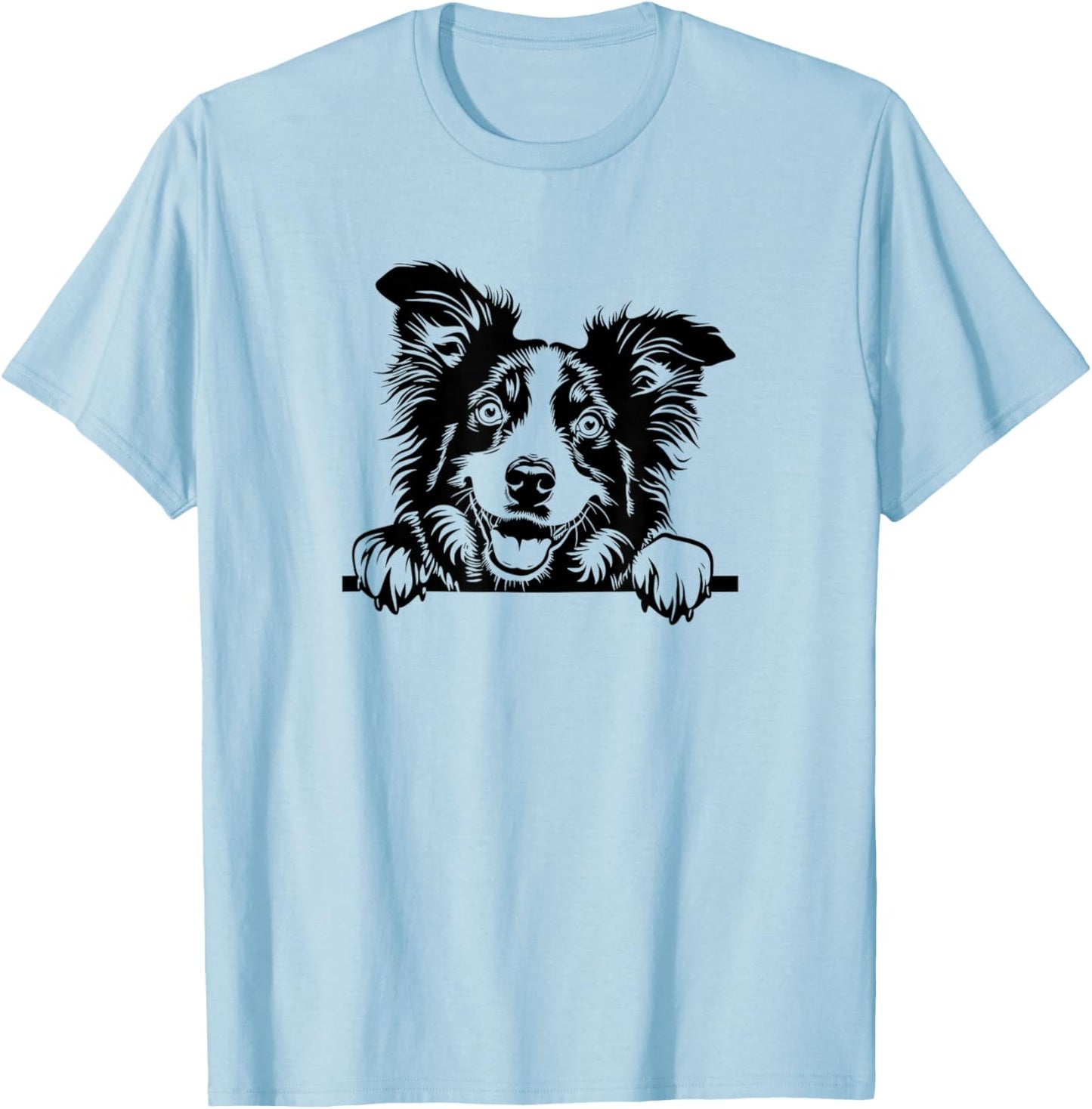 Cute Funny Retro Vintage Logo Happy Aussie Dog Lover T-Shirt - T-Shirt | Light Blue