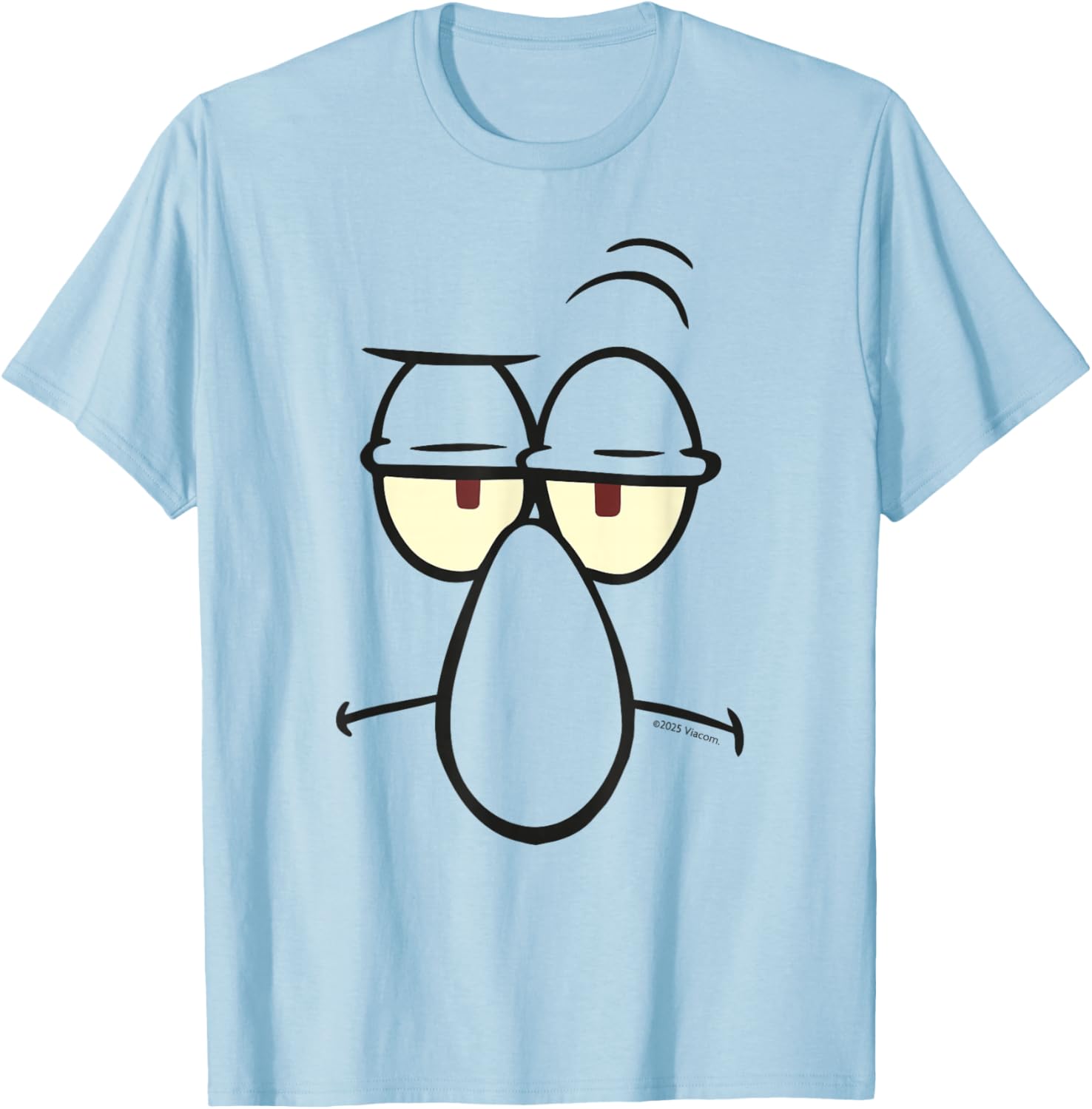 Sponge Bob Squidward Face T-Shirt - T-Shirt | Light Blue
