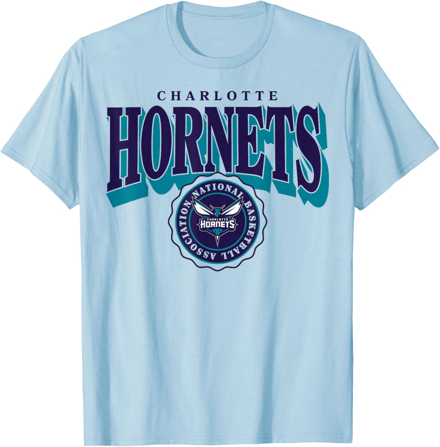 NBA - Charlotte Hornets - Blason bombé T-Shirt - T-Shirt | Light Blue