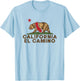 El Camino California Bear Vintage State Pride Design T-Shirt - T-Shirt | Light Blue