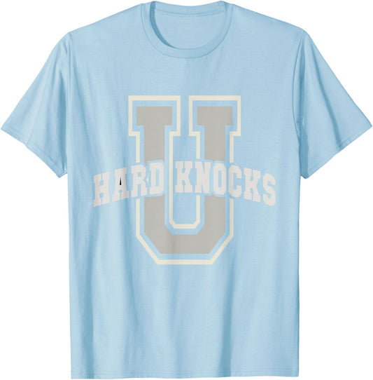 Funny UNIVERSITY of HARD KNOCKS College Entrepreneur School T-Shirt - T-Shirt | Light Blue