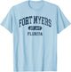 Fort Myers Florida Retro Preppy Throwback Souvenir T-Shirt - T-Shirt | Light Blue