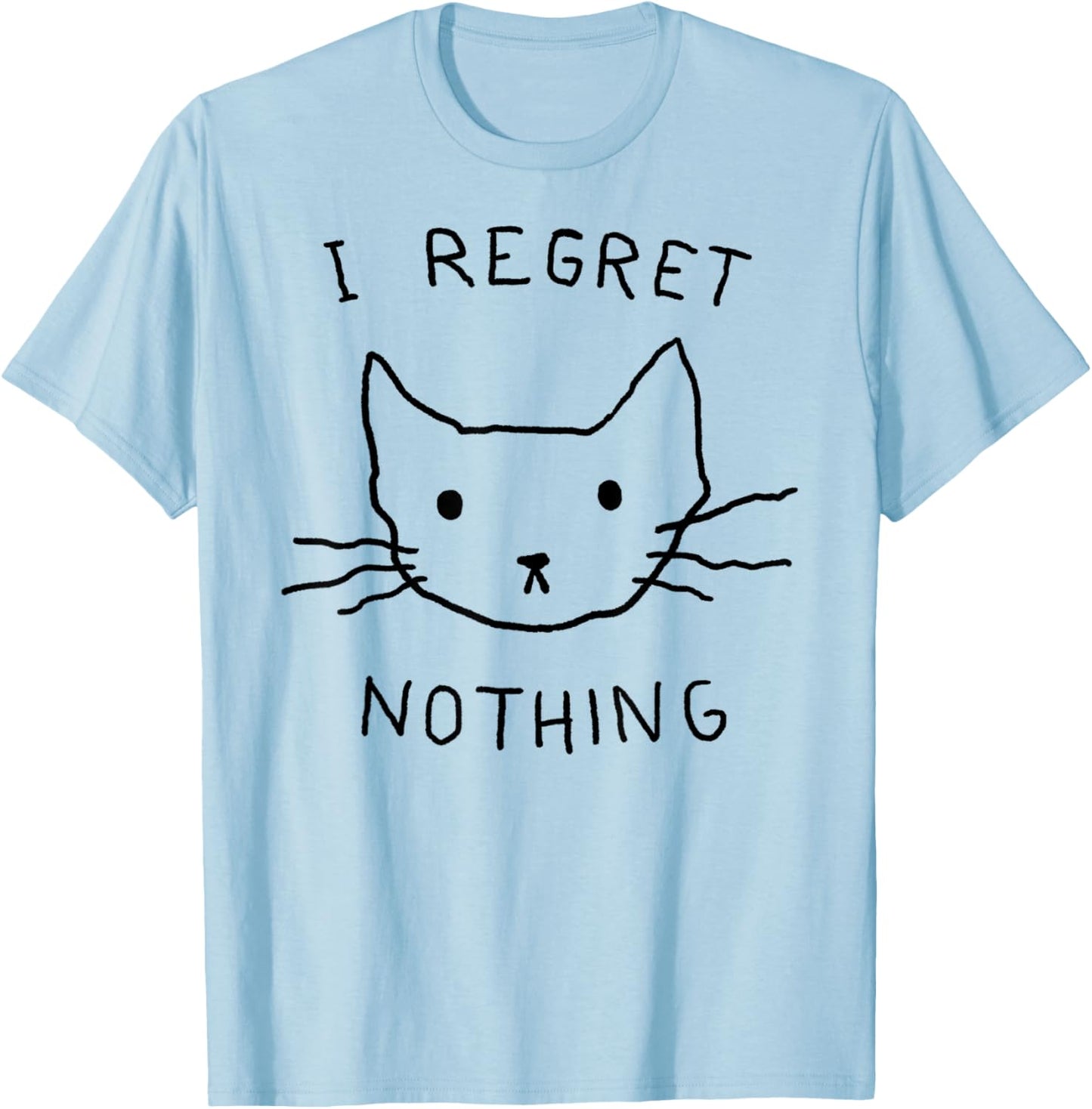 Threadless Fox Shiver I Regret Nothing Graphic T-Shirt - T-Shirt | Light Blue