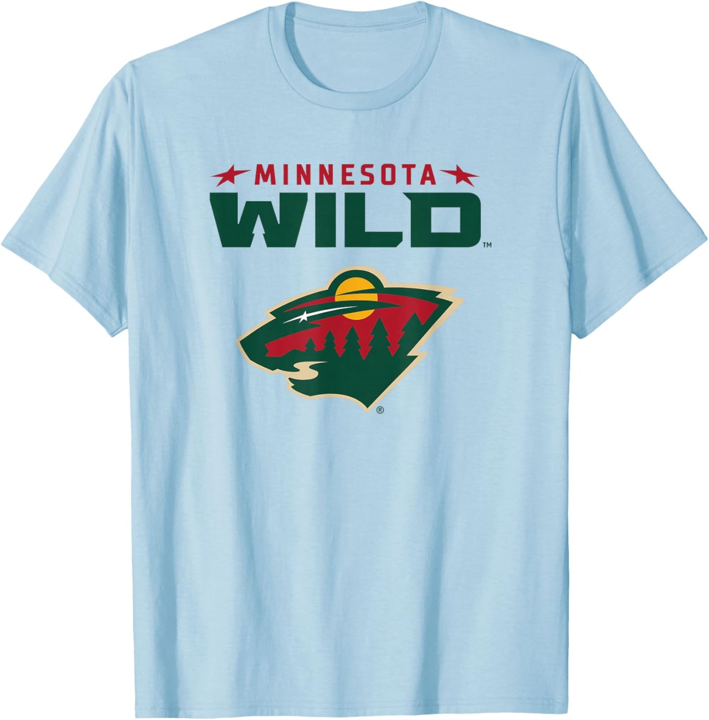 Minnesota Wild Power Play Gray Officially Licensed T-Shirt - T-Shirt | Light Blue